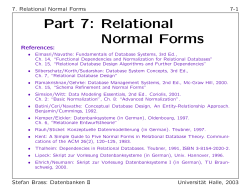 Part 7: Relational Normal Forms