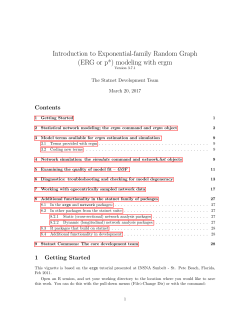 Introduction to Exponential-family Random Graph (ERG or p