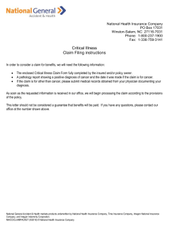 Critical Illness Claim Form