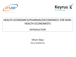 health economics/pharmacoeconomics for non-health