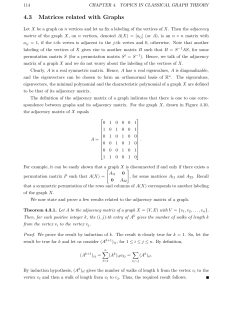 4.3 Matrices related with Graphs