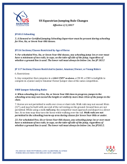 US Equestrian Jumping Rule Changes