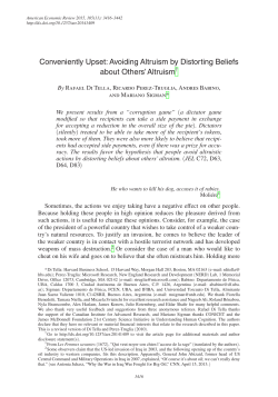 Conveniently Upset: Avoiding Altruism by Distorting Beliefs about