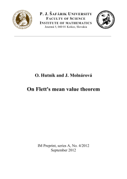 On Flett`s mean value theorem