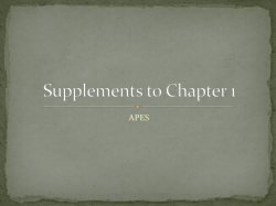 Supplements to Chapter 1
