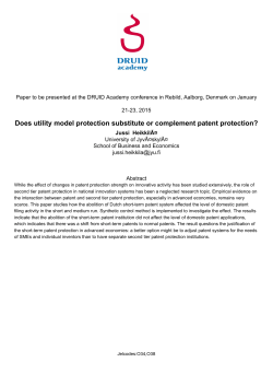 Does utility model protection substitute or complement patent