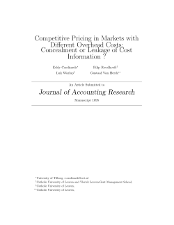 Competitive Pricing in Markets with Different Overhead Costs
