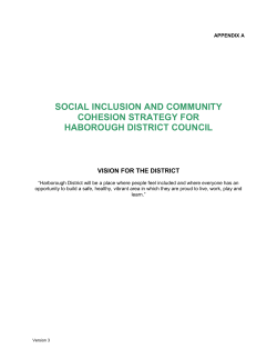social inclusion and community cohesion strategy for