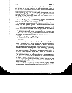 into a stationary plasma. We shall assume, for simplicity, that the