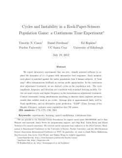 Cycles and Instability in a Rock-Paper