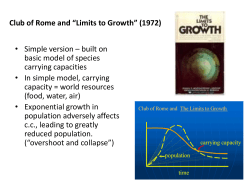 Club of Rome and &ldquo;Limits to Growth&rdquo; (1972) &bull; Simple version &ndash; built