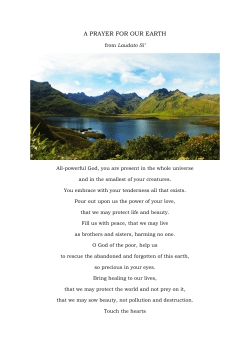 A Prayer Our Earth from Laudato Si