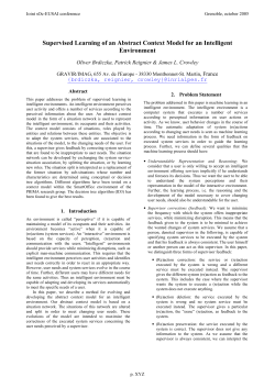 Supervised Learning of an Abstract Context Model for an