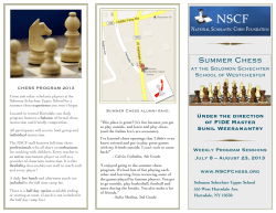 Brochure 2013 - National Scholastic Chess Foundation