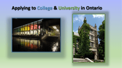 Applying to College and University 2015