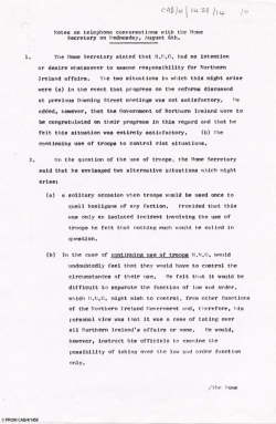 Ireland affairs. The two situations in which this might arise felt thts