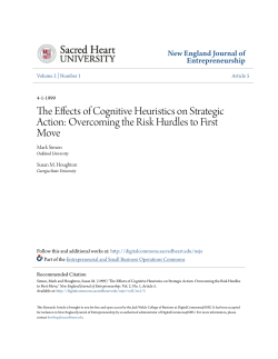 The Effects of Cognitive Heuristics on Strategic Action: Overcoming