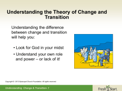 PowerPoint on Theory of Change and Transition