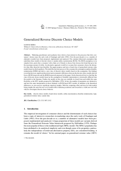 Generalized Reverse Discrete Choice Models