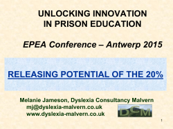 Title of the Talk - European Prison Education Association