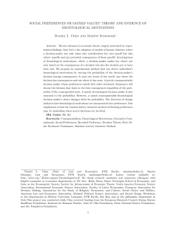 SOCIAL PREFERENCES OR SACRED VALUES?