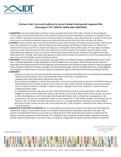 Services - Integrated DNA Technologies