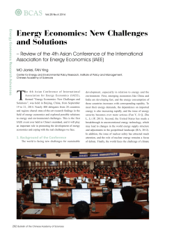 292 Energy Economics - New Challenges and Solutions