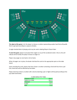 The object of the game is for the player to choose a number
