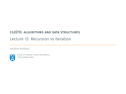 CS2010: Algorithms and Data Structures