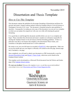 Dissertation and thesis template