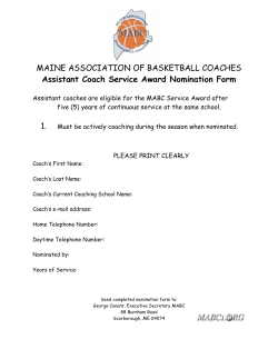 Assistant Coach 5-Year Service Award