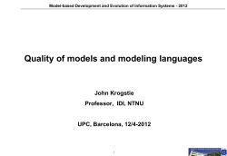 Model-based Development and Evolution of Information