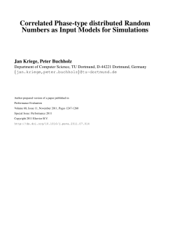 Correlated Phase-type distributed Random Numbers
