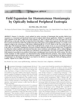 Field Expansion for Homonymous Hemianopia by Optically Induced