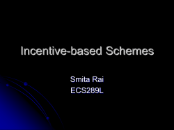 Incentive-based Schemes - Computer Science, UC Davis