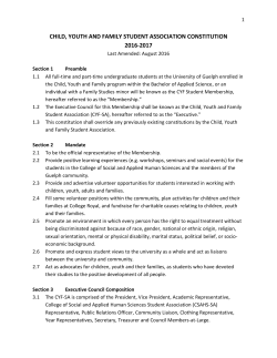 Child Studies Administrative Council Constitution
