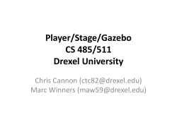Player/Gazebo - Drexel University