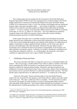 Follow-on Innovation and Intellectual Property pdf, 216kb