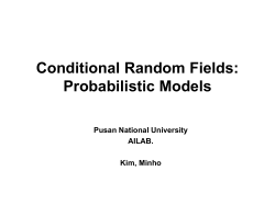 Conditional Random Fields