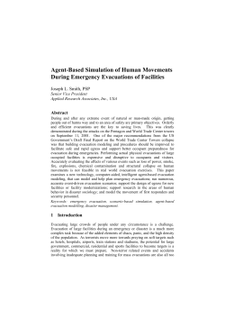 Agent-Based Simulation of Human Movements During Emergency