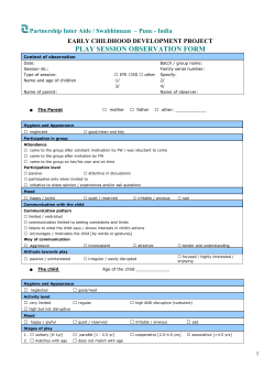 play session observation form