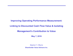 Improving Operating Performance Measurement: Linking to Discounted