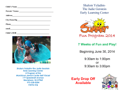 Summer Fun 2014 - Morristown Jewish Center Beit Yisrael