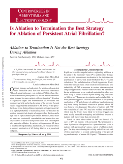 Is Ablation to Termination the Best Strategy for Ablation of Persistent