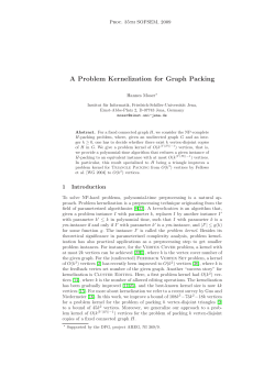 A Problem Kernelization for Graph Packing - akt.tu