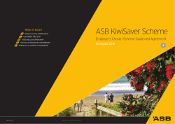 ASB KiwiSaver Scheme Employer`s Chosen Scheme Guide and