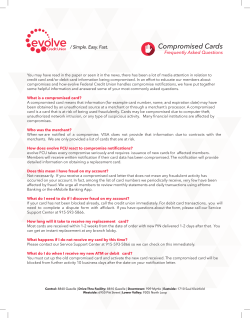 Compromised Cards.indd - evolve Federal Credit Union