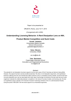 Understanding Licensing Behavior: A Rent Dissipation Lens