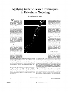 Applying genetic search techniques to drivetrain modeling