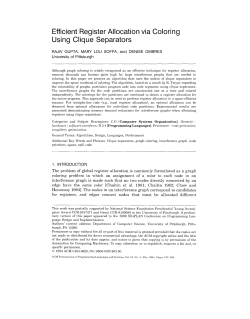 Efficient register allocation via coloring using clique